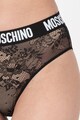 Moschino Chiloti de dantela cu banda logo in talie Femei