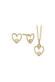 Christina Jewelry&Watches Set de cercei si colier de aur de 8K, cu 3 diamante ecologice Femei