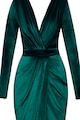 Alina Cernatescu Rochie bodycon de catifea Jade Agate Femei