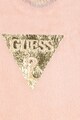 GUESS JEANS Rochie tip bluza sport cu aspect pufos si logo metalizat Fete