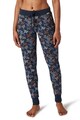 Skiny Pantaloni de pijama cu imprimeu floral si snur de ajustare Femei