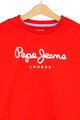 Pepe Jeans London Bluza sport cu logo si decolteu la baza gatului Rose Fete