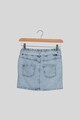 Pepe Jeans London Fusta mini din denim cu brau Carol Fete