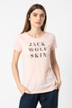 Jack Wolfskin Tricou din amestec de bumbac organic cu imprimeu text Femei