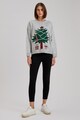 DeFacto Пуловер с овално деколте и дизайн Christmas Жени