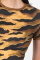 Dsquared2 Tricou crop de casa, din amestec de modal, cu animal print Femei