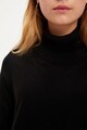 DeFacto Pulover lung cu guler inalt si aspect de tricot fin Femei