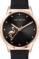 Ted Baker Ceas cu o curea de piele Fitzrovia Flamingo, 34 MM Femei