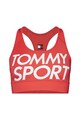 Tommy Hilfiger Sutien sport cu imprimeu logo si decolteu racerback Femei