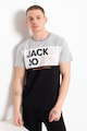 Jack & Jones Tricou cu model colorblock si imprimeu logo Barbati