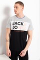 Jack & Jones Tricou cu model colorblock si imprimeu logo Barbati