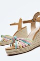 Pepe Jeans London Sandale wedge tip espadrile cu detaliu nod Femei