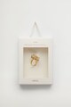 Mango Inel placat cu aur de 24K si decorat cu un cristal Femei