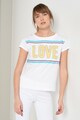 Love Moschino Tricou regular fit cu imprimeu text Femei