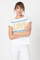 Love Moschino Tricou regular fit cu imprimeu text Femei