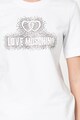 Love Moschino Rochie tip tricou cu logo si strasuri Femei