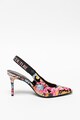 Versace Jeans Couture Pantofi slingback din piele ecologica cu imprimeu Femei