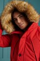 SUPERDRY Geaca cu gluga si garnitura din blana sintetica Barbati