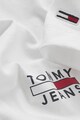 Tommy Jeans Tricou din bumbac organic cu decolteu la baza gatului Barbati