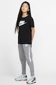 Nike Tricou cu imprimeu logo si terminatie asimetrica Sportswear Futura Fete