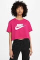 Nike Tricou crop cu imprimeu logo Sportswear Essentials Femei