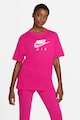 Nike Tricou cu decolteu la baza gatului si imprimeu logo Air Femei