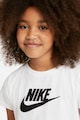 Nike Tricou crop de bumbac cu imprimeu logo Fete