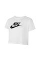 Nike Tricou crop de bumbac cu imprimeu logo Fete