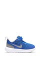 Nike Pantofi sport texturati cu banda velcro, Revolution 5, Albastru Fete