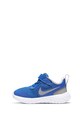 Nike Pantofi sport texturati cu banda velcro, Revolution 5, Albastru Fete