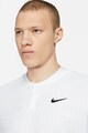 Nike Tricou cu tehnologie Dri-Fit si decolteu henley, pentru tenis Court Advantage Barbati