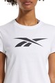 Reebok Tricou slim fit cu imprimeu logo, pentru fitness Femei