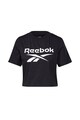 Reebok Tricou crop cu logo supradimensionat Identity Femei