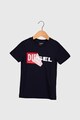 Diesel Tricou cu imprimeu logo si decolteu la baza gatului Diego Fete