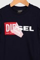 Diesel Tricou cu imprimeu logo si decolteu la baza gatului Diego Fete