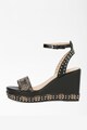 GUESS Sandale wedge cu monograme si tinte Noldo Femei