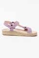 Manebi Sandale tip espadrile de piele intoarsa cu velcro Hamptons Femei