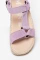 Manebi Sandale tip espadrile de piele intoarsa cu velcro Hamptons Femei