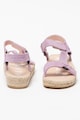 Manebi Sandale tip espadrile de piele intoarsa cu velcro Hamptons Femei