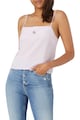 CALVIN KLEIN JEANS Top de satin cu imprimeu logo Femei