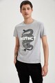 DeFacto Tricou slim fit cu imprimeu Barbati