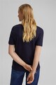 Esprit Tricou din amestec de bumbac organic si modal, cu decolteu in V Femei