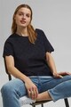 Esprit Tricou din amestec de modal si bumbac organic cu perforatii Femei