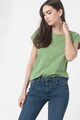 Esprit Tricou de bumbac organic cu mansete pliabile Femei