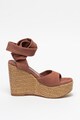 Tosca Blu Sandale tip espadrile wedge de piele intoarsa Opale Femei