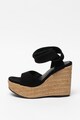 Tosca Blu Sandale tip espadrile wedge de piele intoarsa Opale Femei