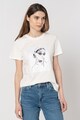 Vero Moda Tricou de bumbac organic cu strasuri Flansa Femei