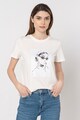 Vero Moda Tricou de bumbac organic cu strasuri Flansa Femei