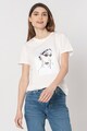 Vero Moda Tricou de bumbac organic cu strasuri Flansa Femei