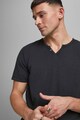 Jack & Jones Вталена тениска Slipt тип Henley Мъже